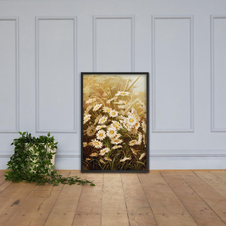 Margeriten - Poster im Rahmen artlia