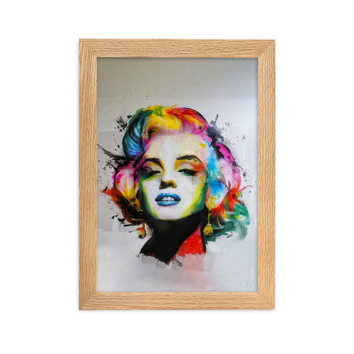 Poster im Rahmen - Marilyn Monroe Pop Art Oak / 21×30 cm artlia
