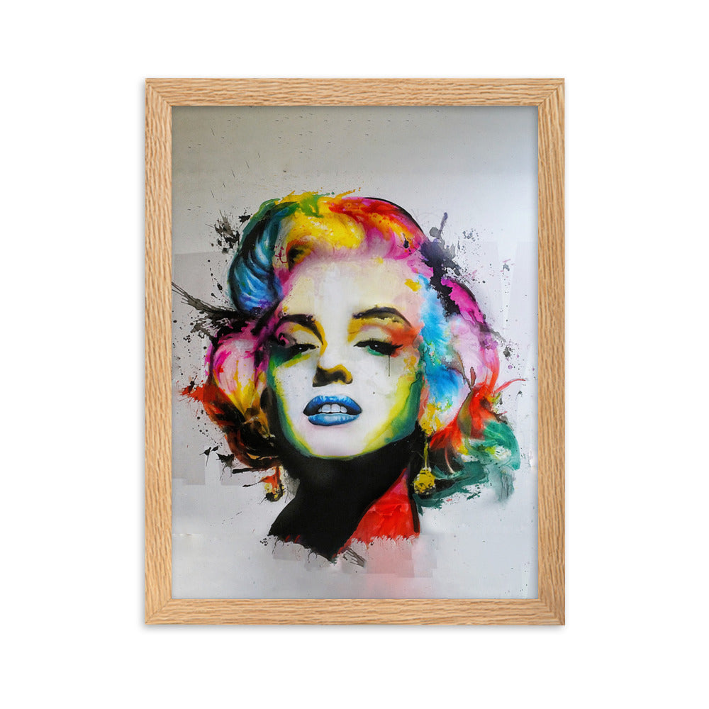 Poster im Rahmen - Marilyn Monroe Pop Art Oak / 30×40 cm artlia