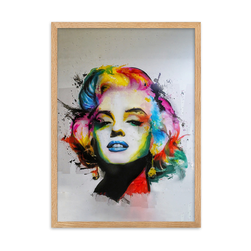 Poster im Rahmen - Marilyn Monroe Pop Art Oak / 50×70 cm artlia