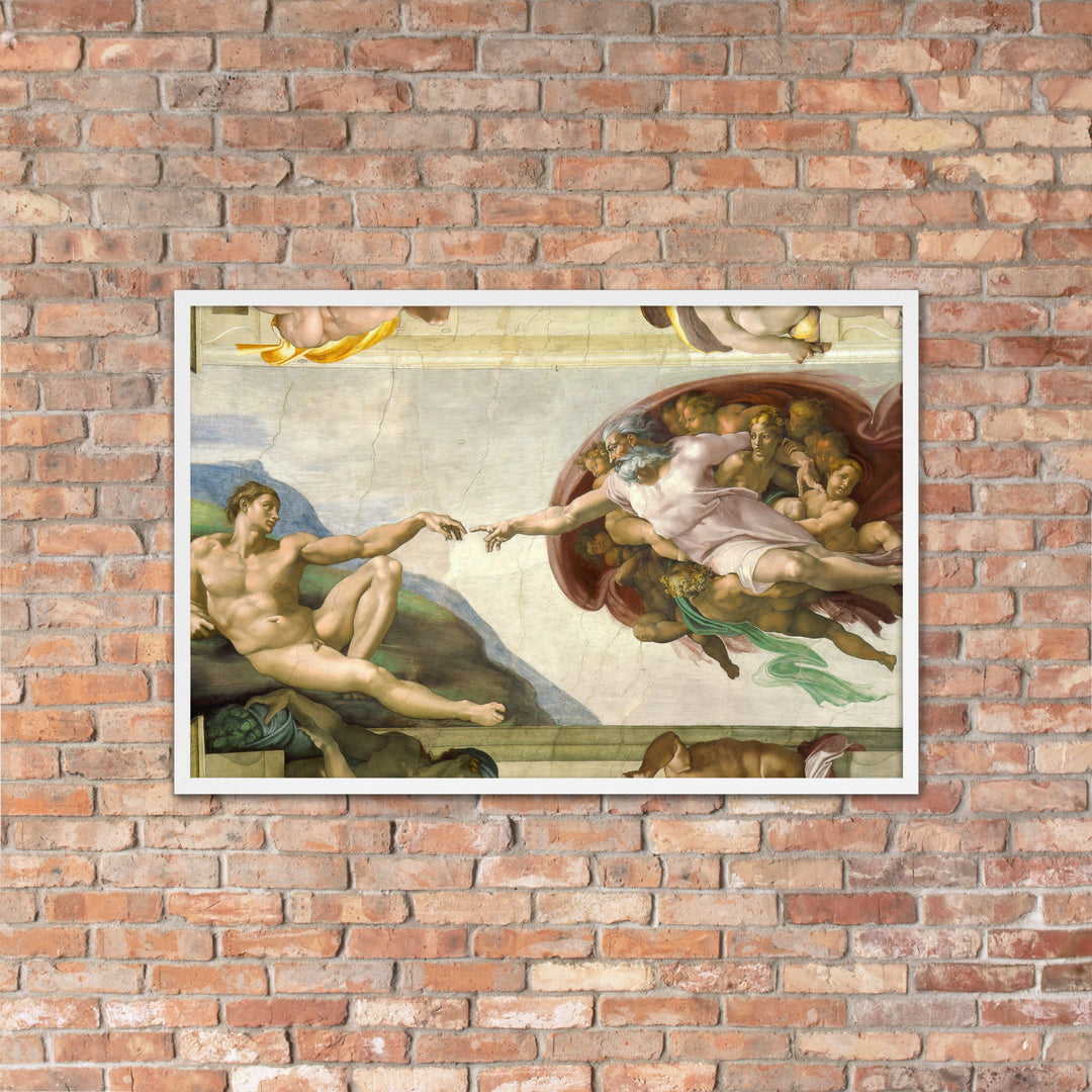 Michelangelo, Creation of Adam - Poster im Rahmen artlia