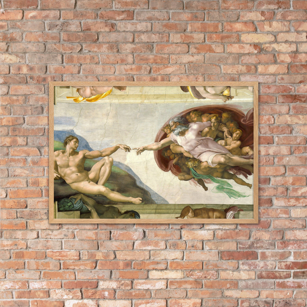 Michelangelo, Creation of Adam - Poster im Rahmen artlia