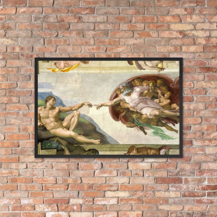 Michelangelo, Creation of Adam - Poster im Rahmen artlia