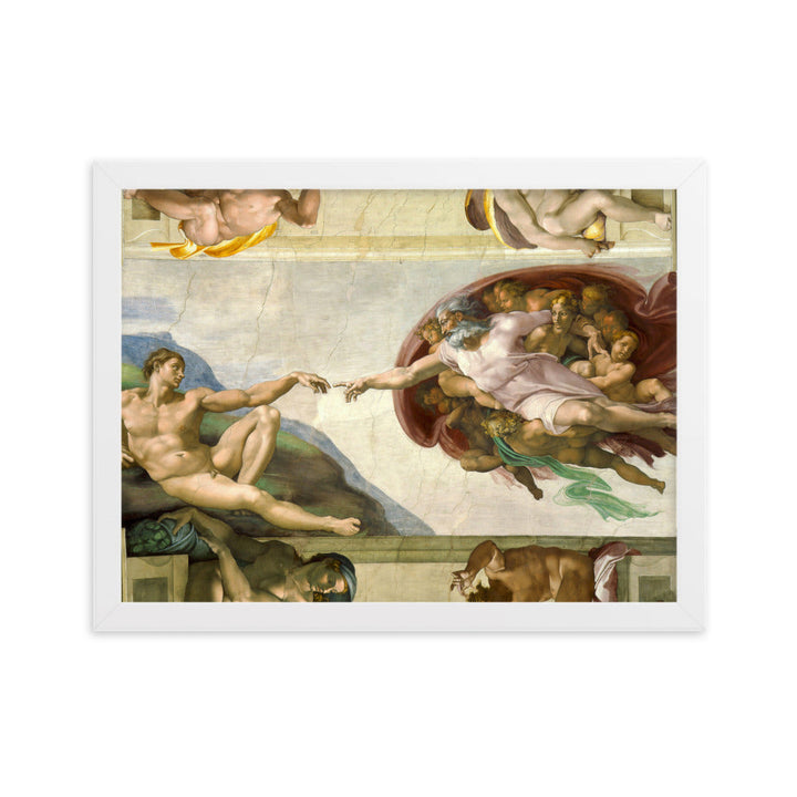 Michelangelo, Creation of Adam - Poster im Rahmen Weiß / 30×40 cm artlia