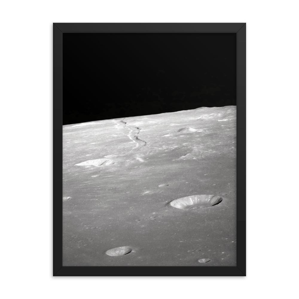 Moon Surface - Poster im Rahmen schwarz / 30x41 cm artlia