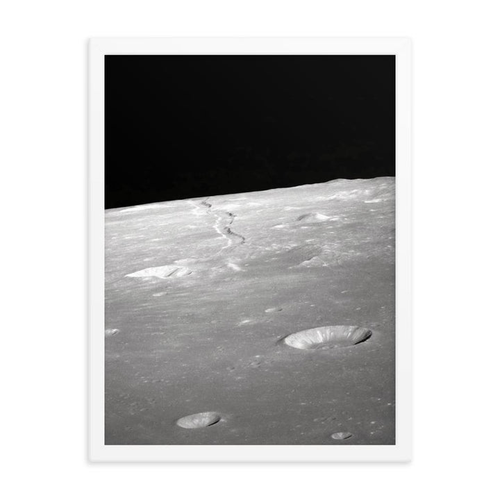 Moon Surface - Poster im Rahmen weiß / 30x41 cm artlia
