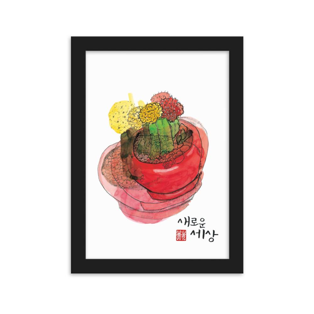 neue Sicht - Poster im Rahmen Schwarz / 21×30 cm artlia