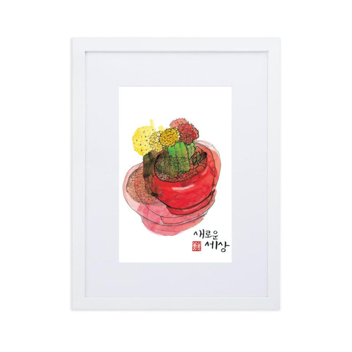 neue Sicht - Poster im Rahmen mit Passepartout Weiß / 30×40 cm artlia