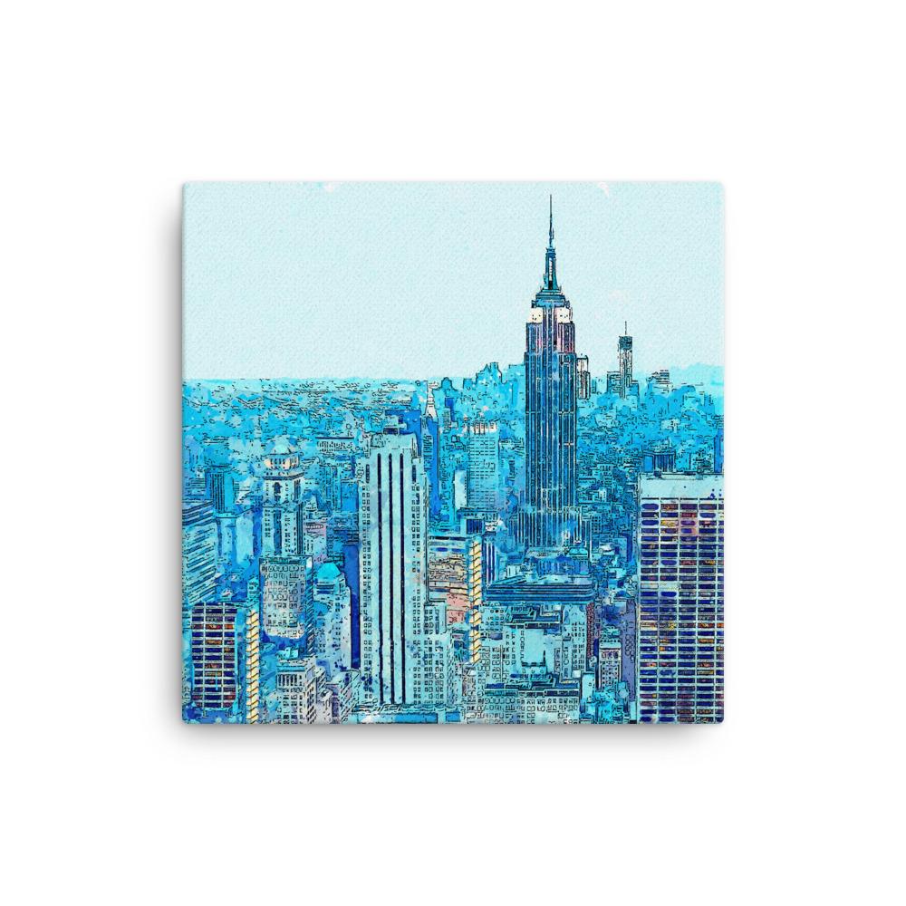 New York in Blau - Leinwand 30x30 cm artlia
