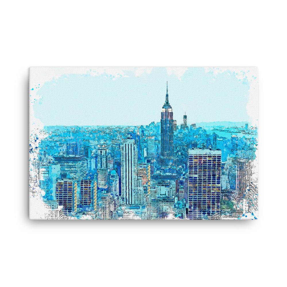 New York in Blau - Leinwand 61x91 cm artlia
