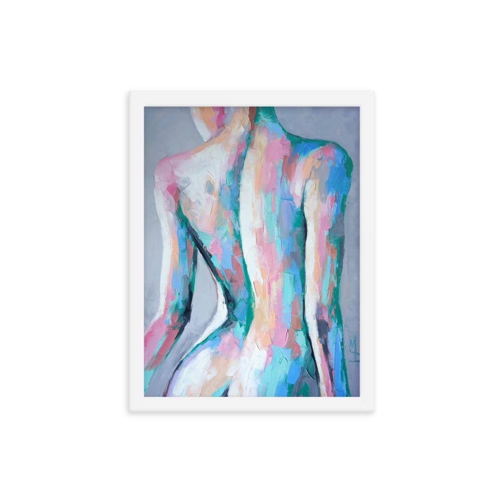 Nymphe - Poster im Rahmen weiß / 30x41 cm artlia