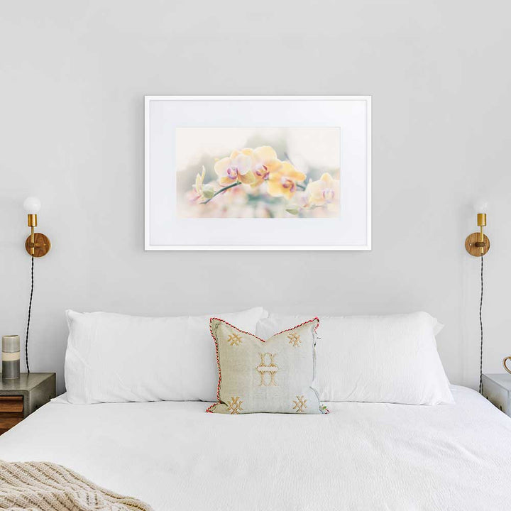 Orchid 01 - Poster im Rahmen mit Passepartout artlia