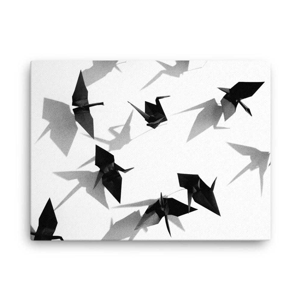 Papierkranich - Leinwand 30x41 cm artlia