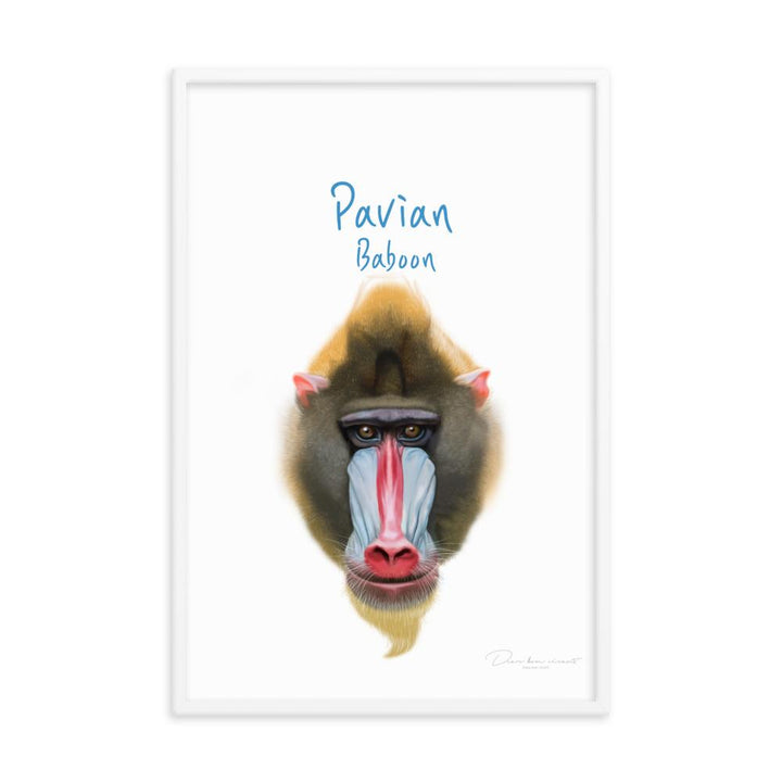 Pavian - Tier Poster für Kinder artlia