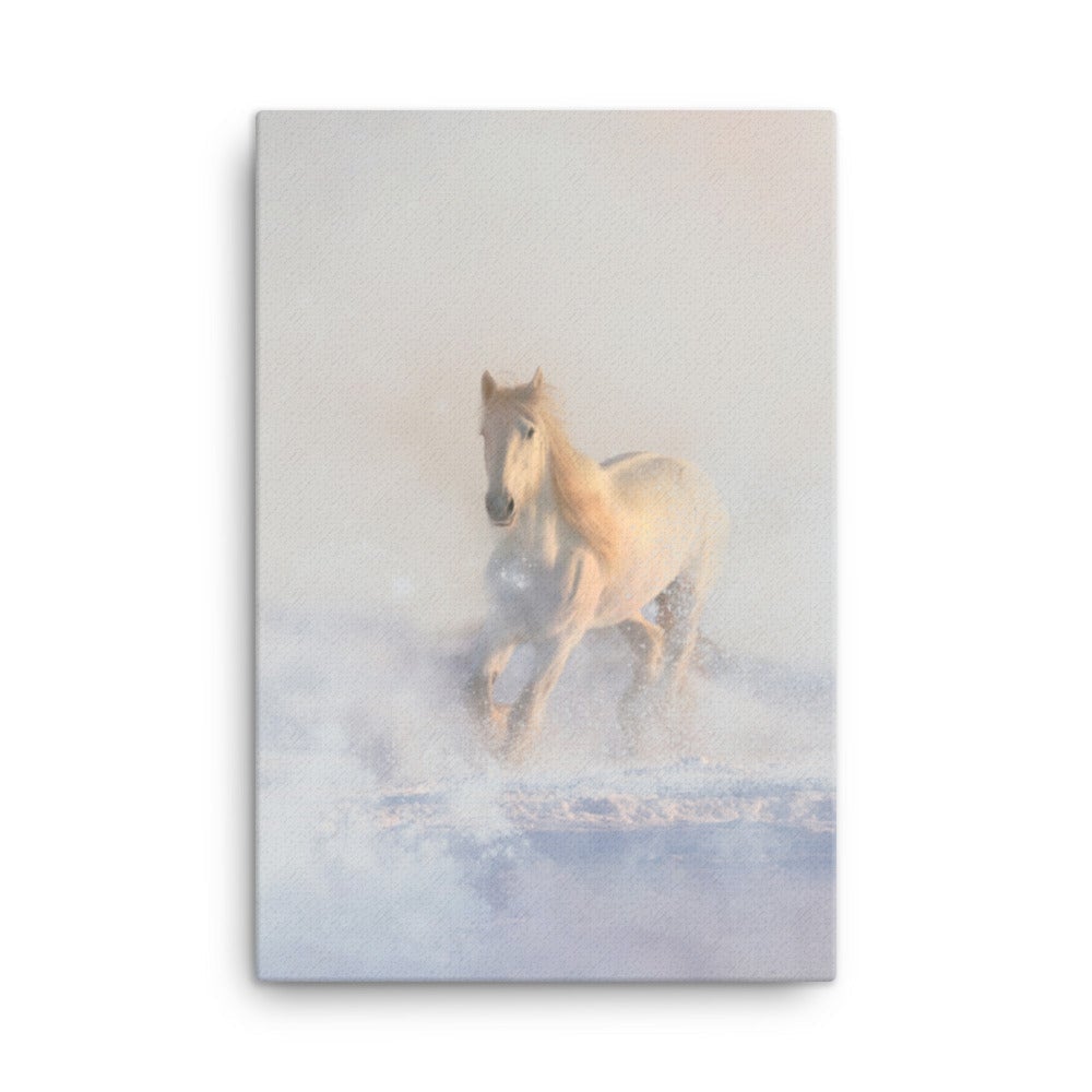 Pferd im Schnee - Leinwand 61x91 cm artlia