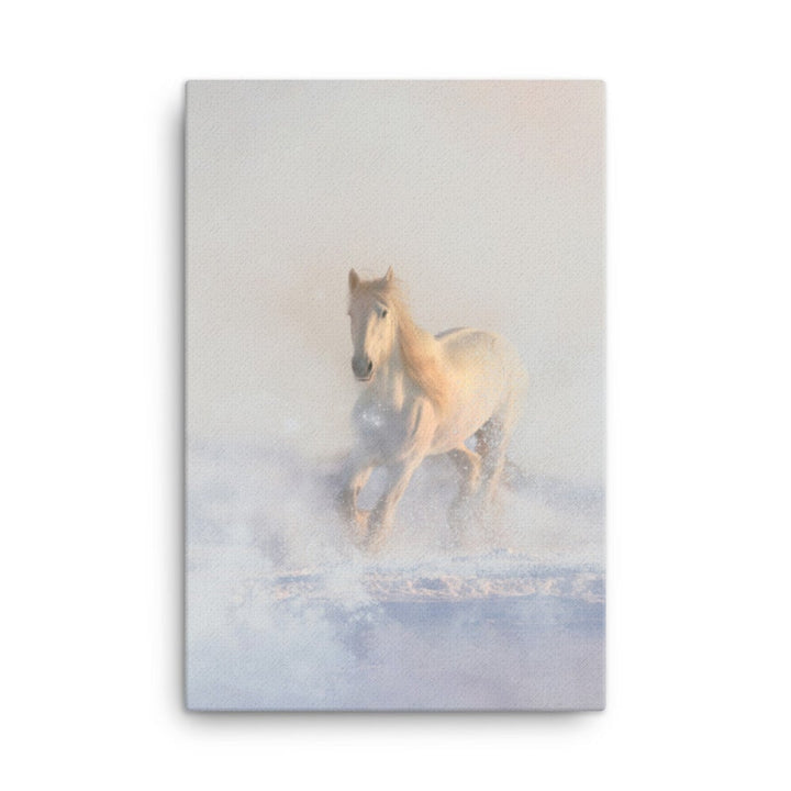 Pferd im Schnee - Leinwand 61x91 cm artlia
