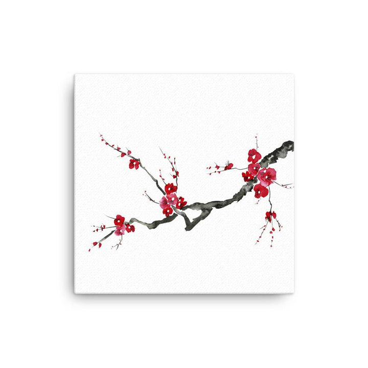 Pflaumenblüten - Leinwand 30x30 cm artlia