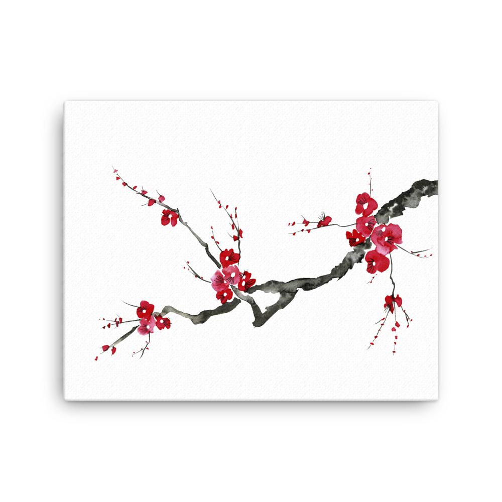 Pflaumenblüten - Leinwand 41x51 cm artlia