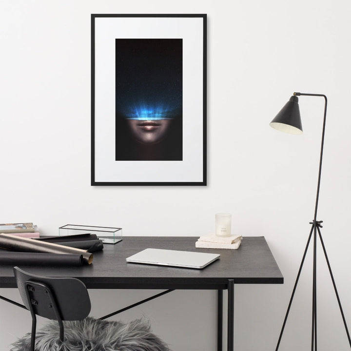 Poster mit Passepartout - Universum im Kopf artlia