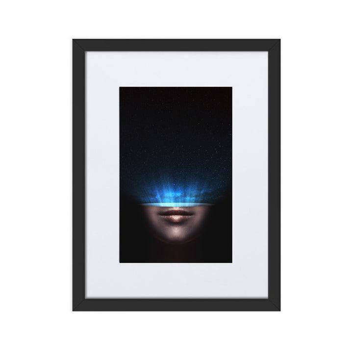 Poster mit Passepartout - Universum im Kopf Schwarz / 30×40 cm artlia