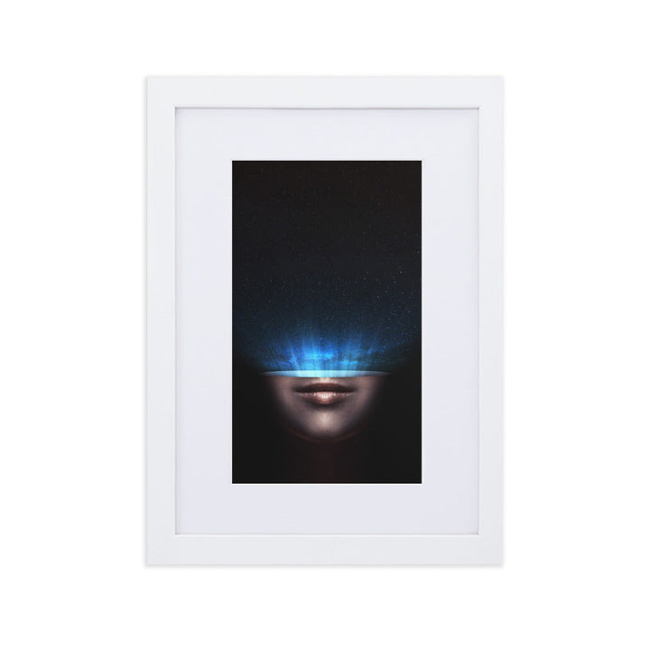 Poster mit Passepartout - Universum im Kopf Weiß / 21×30 cm artlia