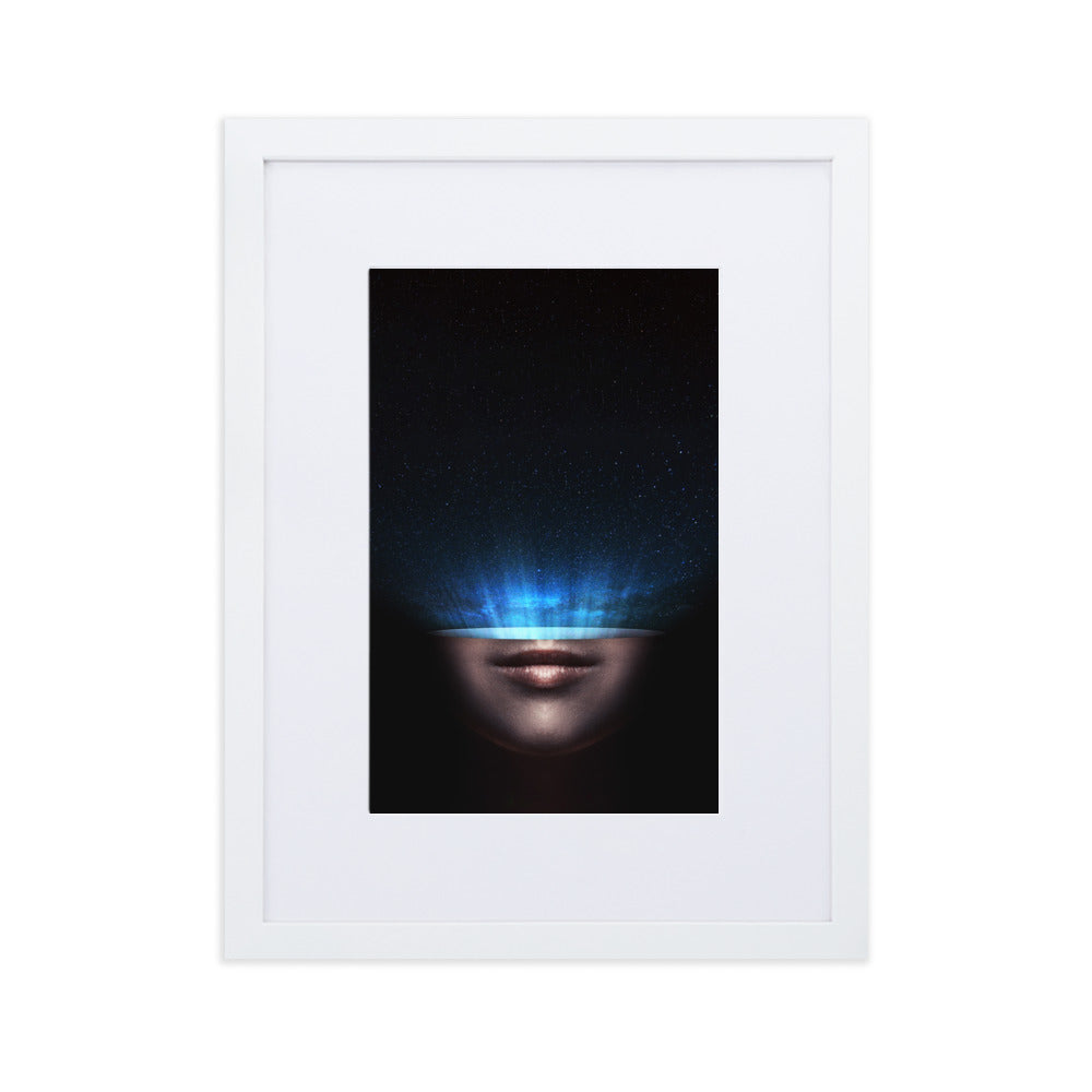 Poster mit Passepartout - Universum im Kopf Weiß / 30×40 cm artlia
