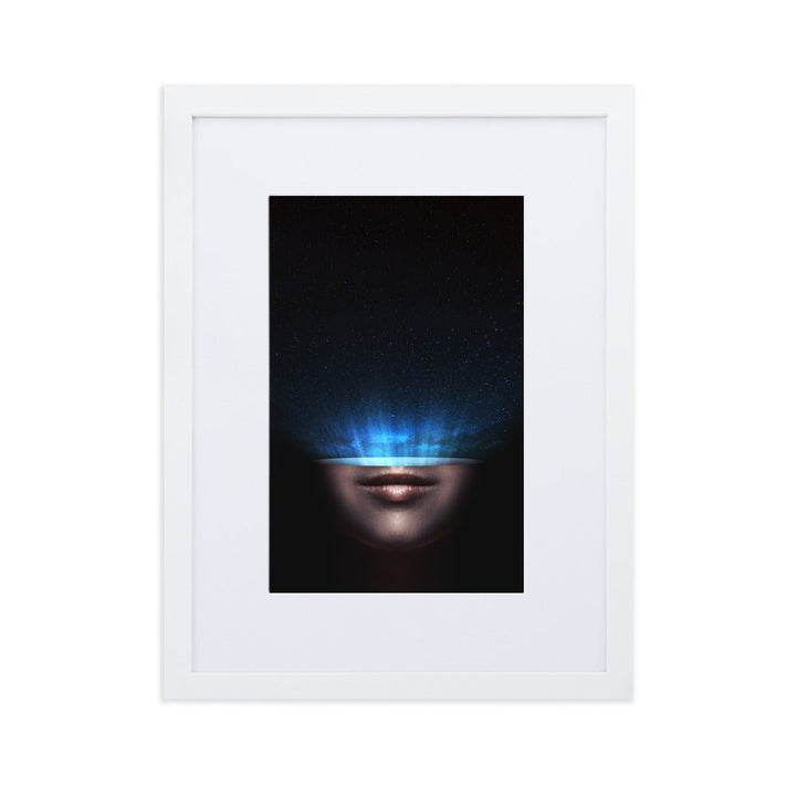 Poster mit Passepartout - Universum im Kopf Weiß / 30×40 cm artlia