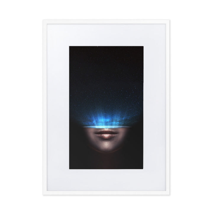 Poster mit Passepartout - Universum im Kopf Weiß / 50×70 cm artlia