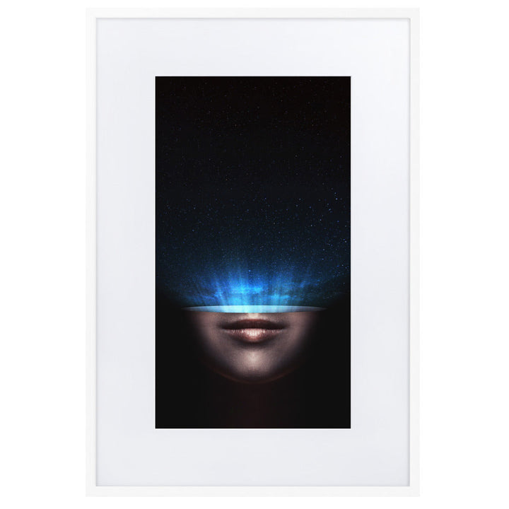 Poster mit Passepartout - Universum im Kopf Weiß / 61×91 cm artlia