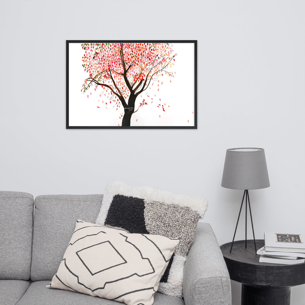 Poster mit Rahmen - falling Leaves, Gravity artlia