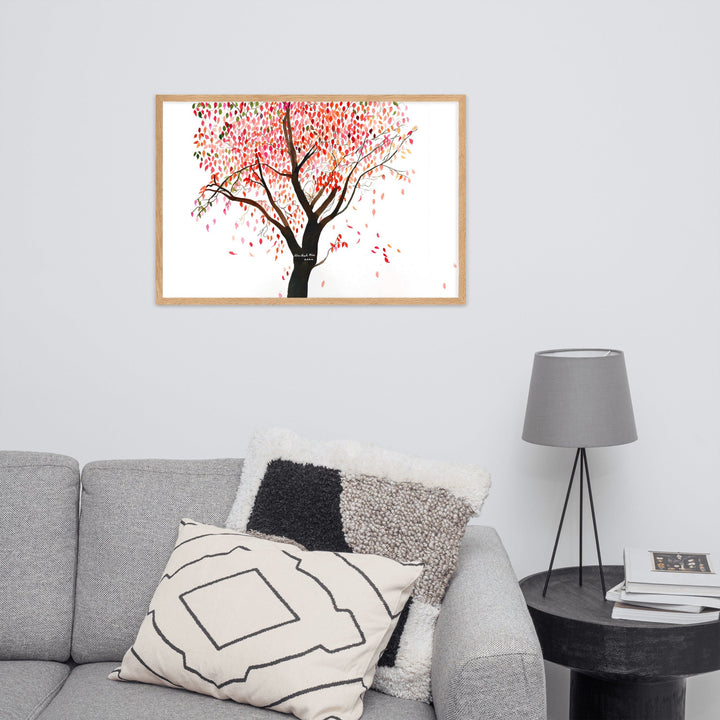 Poster mit Rahmen - falling Leaves, Gravity artlia
