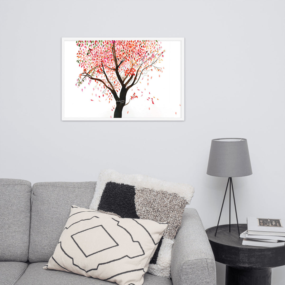 Poster mit Rahmen - falling Leaves, Gravity artlia
