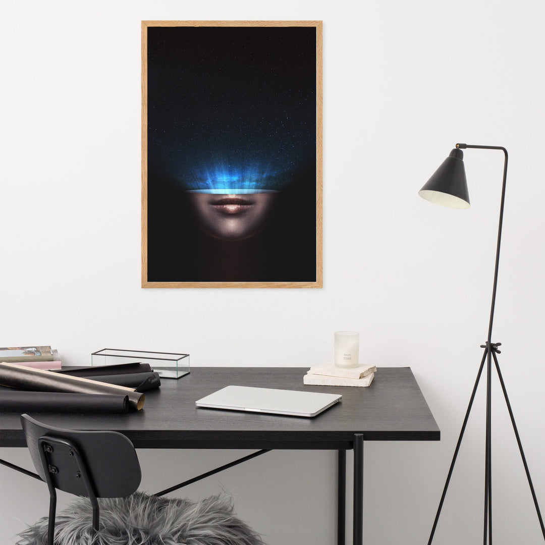 Poster mit Rahmen - Universum im Kopf artlia