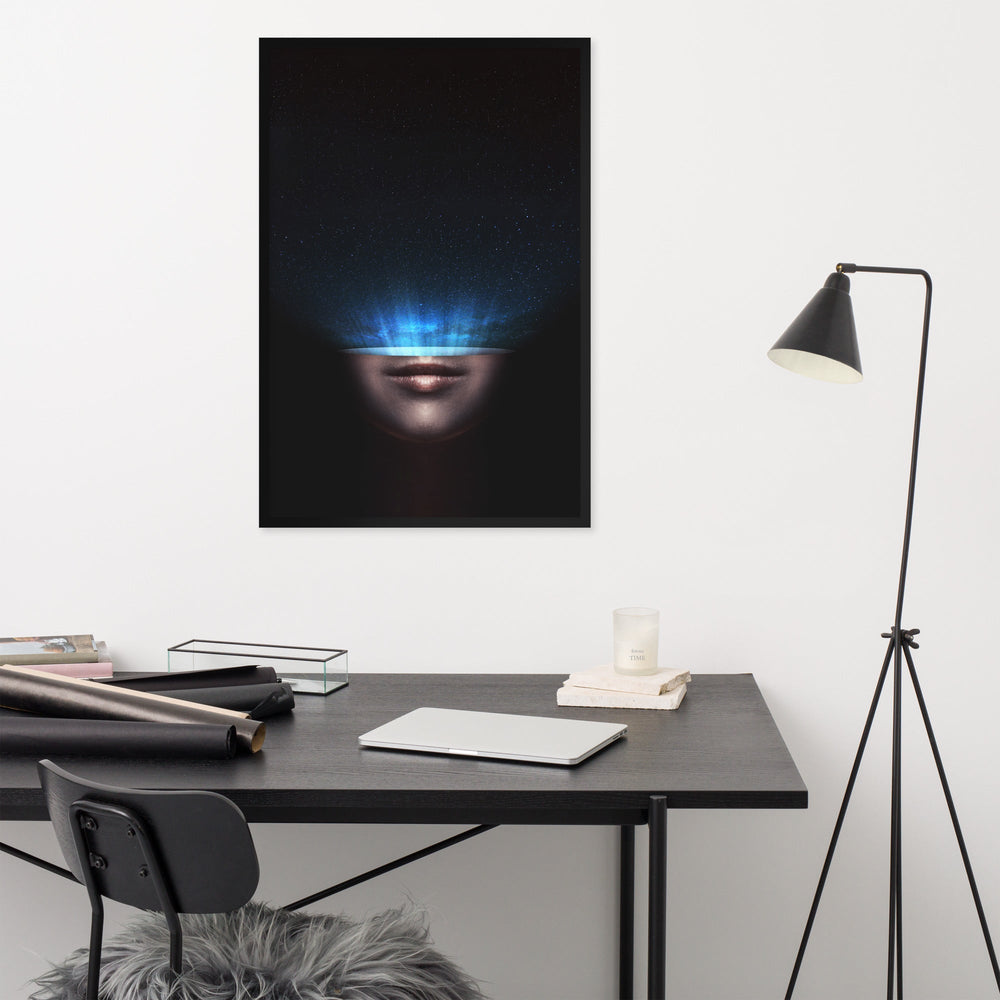 Poster mit Rahmen - Universum im Kopf artlia