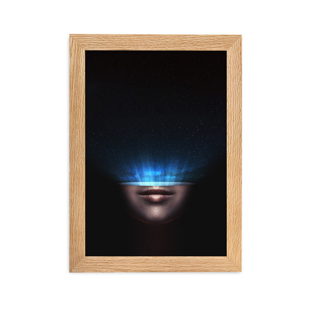 Poster mit Rahmen - Universum im Kopf Oak / 21×30 cm artlia
