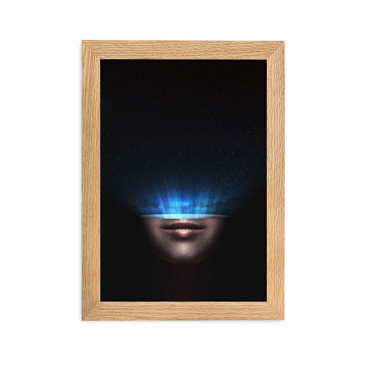 Poster mit Rahmen - Universum im Kopf Oak / 21×30 cm artlia