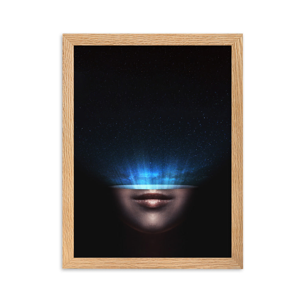Poster mit Rahmen - Universum im Kopf Oak / 30×40 cm artlia
