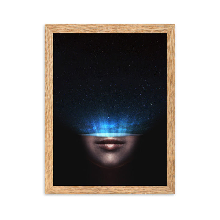 Poster mit Rahmen - Universum im Kopf Oak / 30×40 cm artlia
