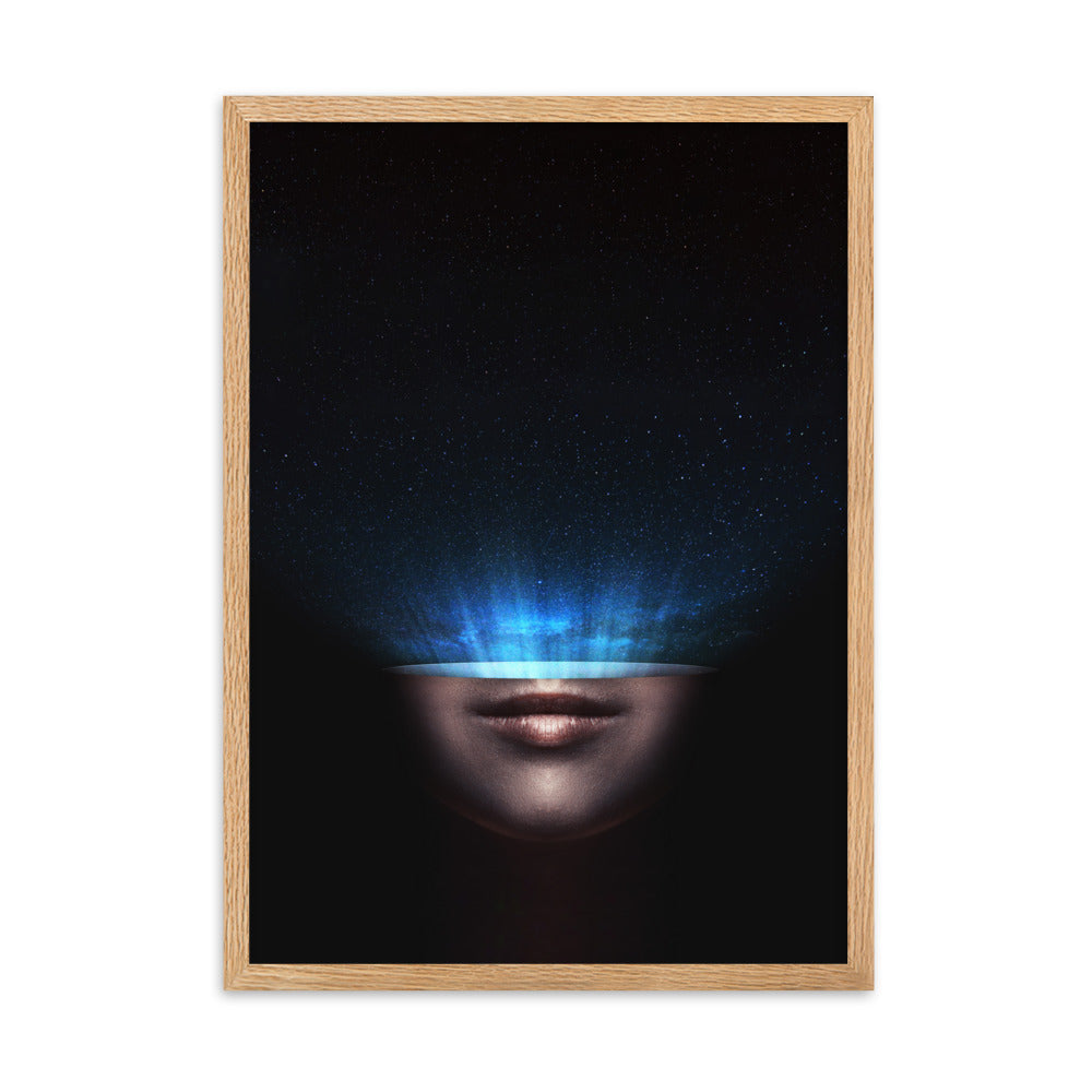 Poster mit Rahmen - Universum im Kopf Oak / 50×70 cm artlia