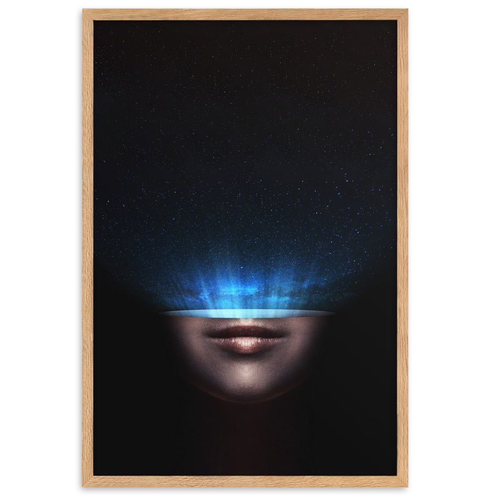 Poster mit Rahmen - Universum im Kopf Oak / 61×91 cm artlia