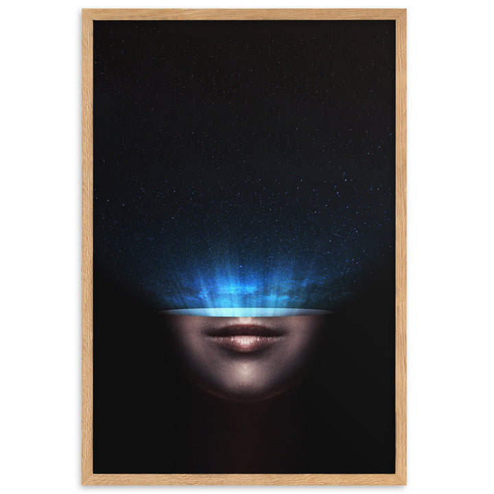 Poster mit Rahmen - Universum im Kopf Oak / 61×91 cm artlia