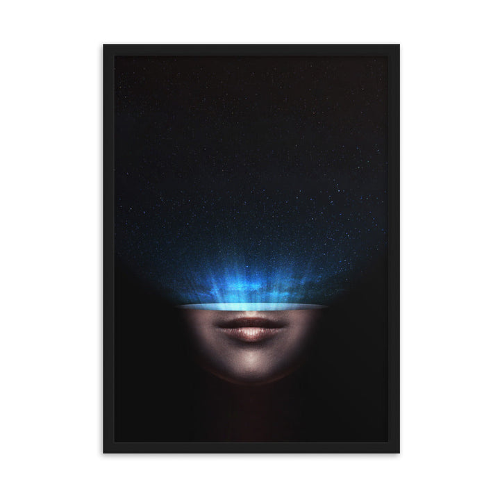 Poster mit Rahmen - Universum im Kopf Schwarz / 50×70 cm artlia