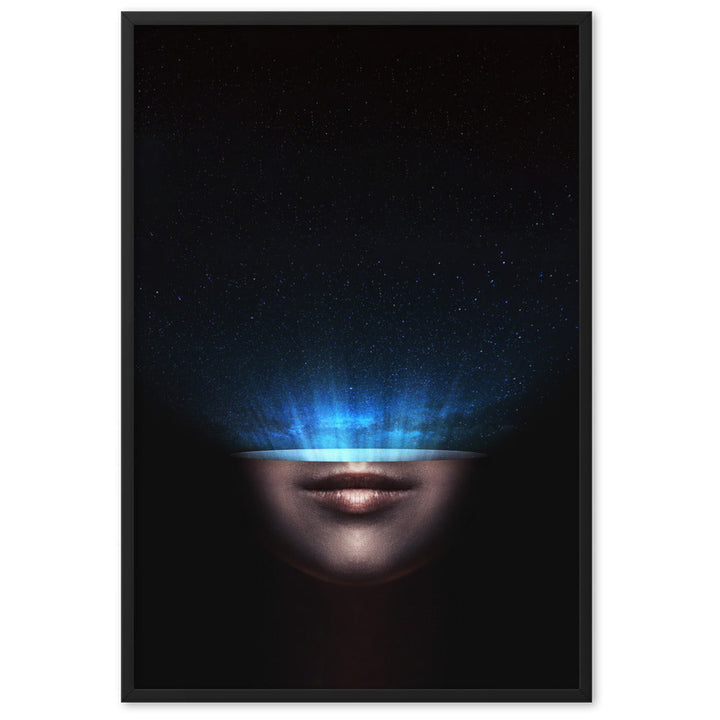 Poster mit Rahmen - Universum im Kopf Schwarz / 61×91 cm artlia