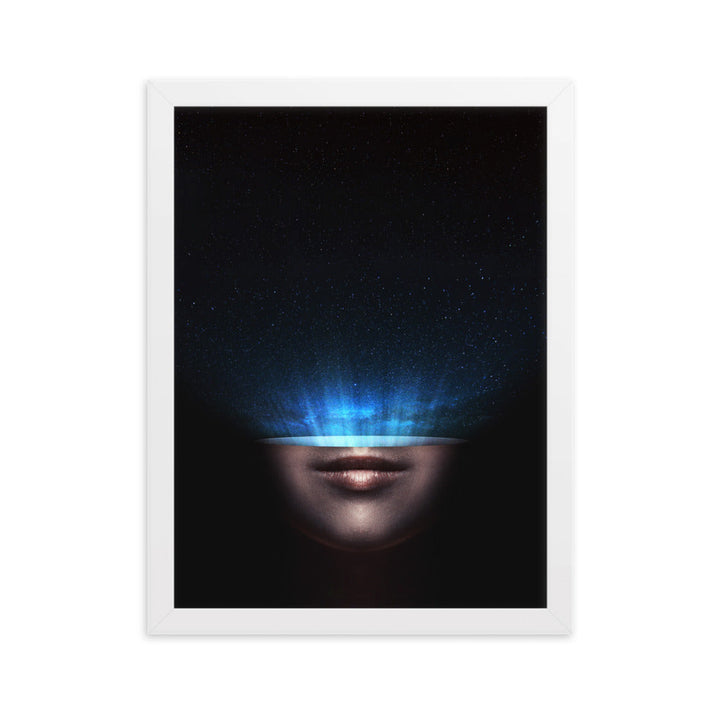 Poster mit Rahmen - Universum im Kopf Weiß / 30×40 cm artlia