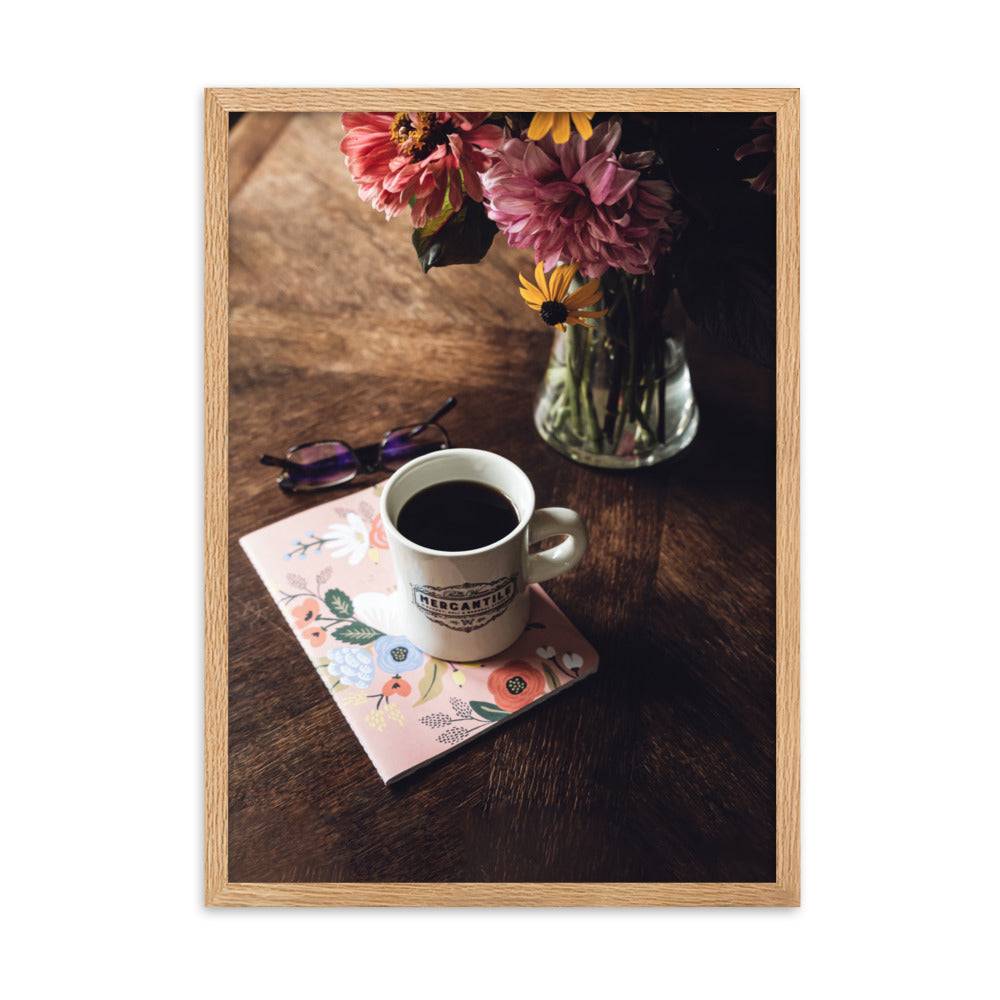 Prague Café - Poster im Rahmen Oak / 50×70 cm artlia