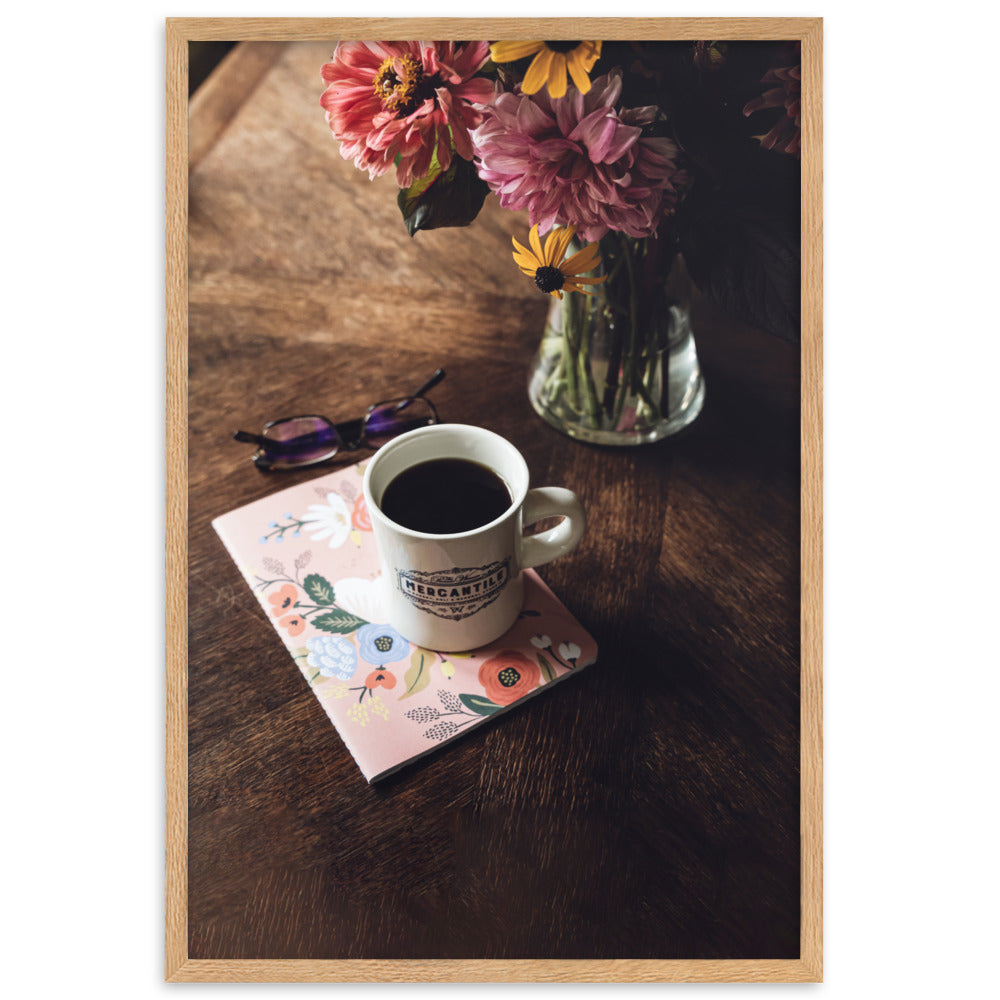 Prague Café - Poster im Rahmen Oak / 61×91 cm artlia