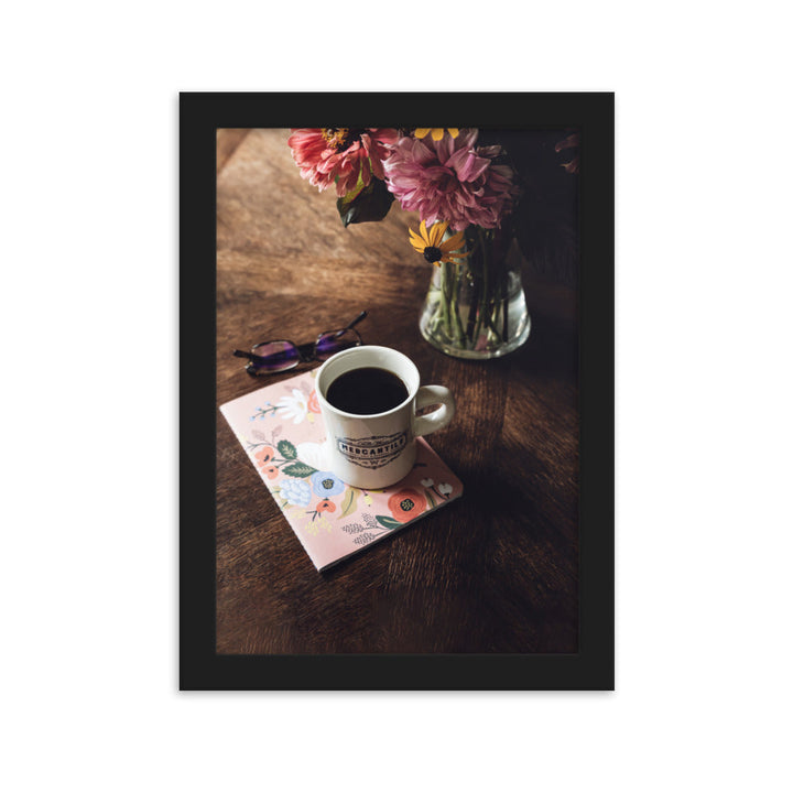 Prague Café - Poster im Rahmen Schwarz / 21×30 cm artlia
