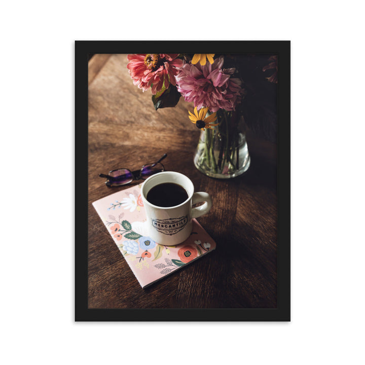 Prague Café - Poster im Rahmen Schwarz / 30×40 cm artlia