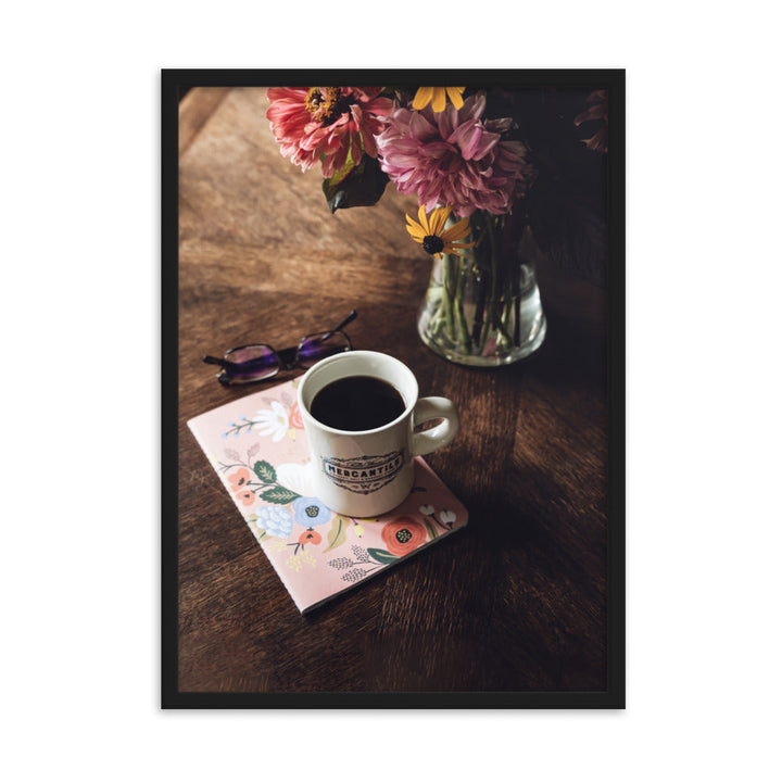 Prague Café - Poster im Rahmen Schwarz / 50×70 cm artlia