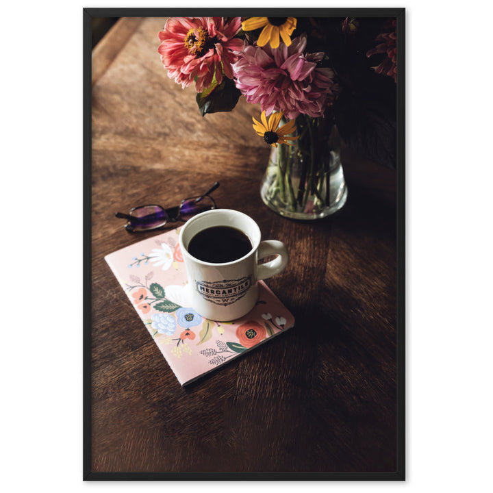 Prague Café - Poster im Rahmen Schwarz / 61×91 cm artlia